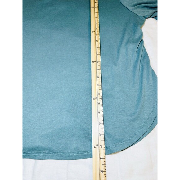 L.L. Bean Pima Cotton ReStore Short Sleeve Top Sea Pine Shirt‎ Women's XL NWT - Picture 9 of 11